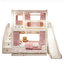 เตียง 2 ชั้นสไลด์เดอร์ รุ่น Pinky cloud (new model) ขนาด 5 ฟุต
