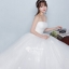 BR320 **พร้อมส่ง**ชุดแต่งงาน&ชุดเจ้าสาวแบบยาวสีขาวเกรดพรีเมี่ยม หรูหราน่ารัก สวยโดดเด่นไม่ซ้ำใคร