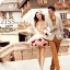 PW031 - Pre order ชุดคู่ถ่ายพรีเวดดิ้ง (prewedding dress) & ชุดแต่งงานแฟนซี (Fancy wedding dress)ชายหญิง สไตล์ colorful "ธีมสีชมพู-น้ำตาล"