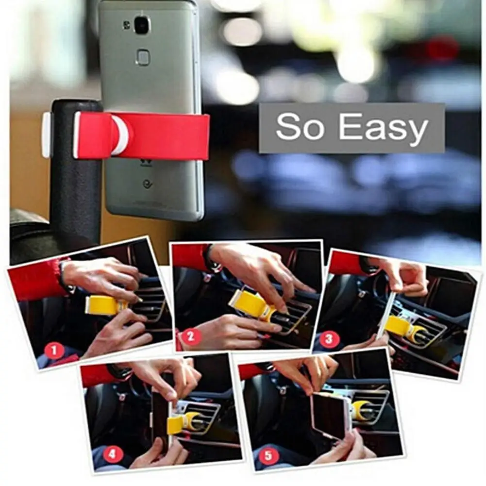 ที่ยึดโทรศัพท์มือถือบนจักรยาน ที่ยึดมือถือในรถยนต์แบบติดช่องแอร์หมุนได้360องศา