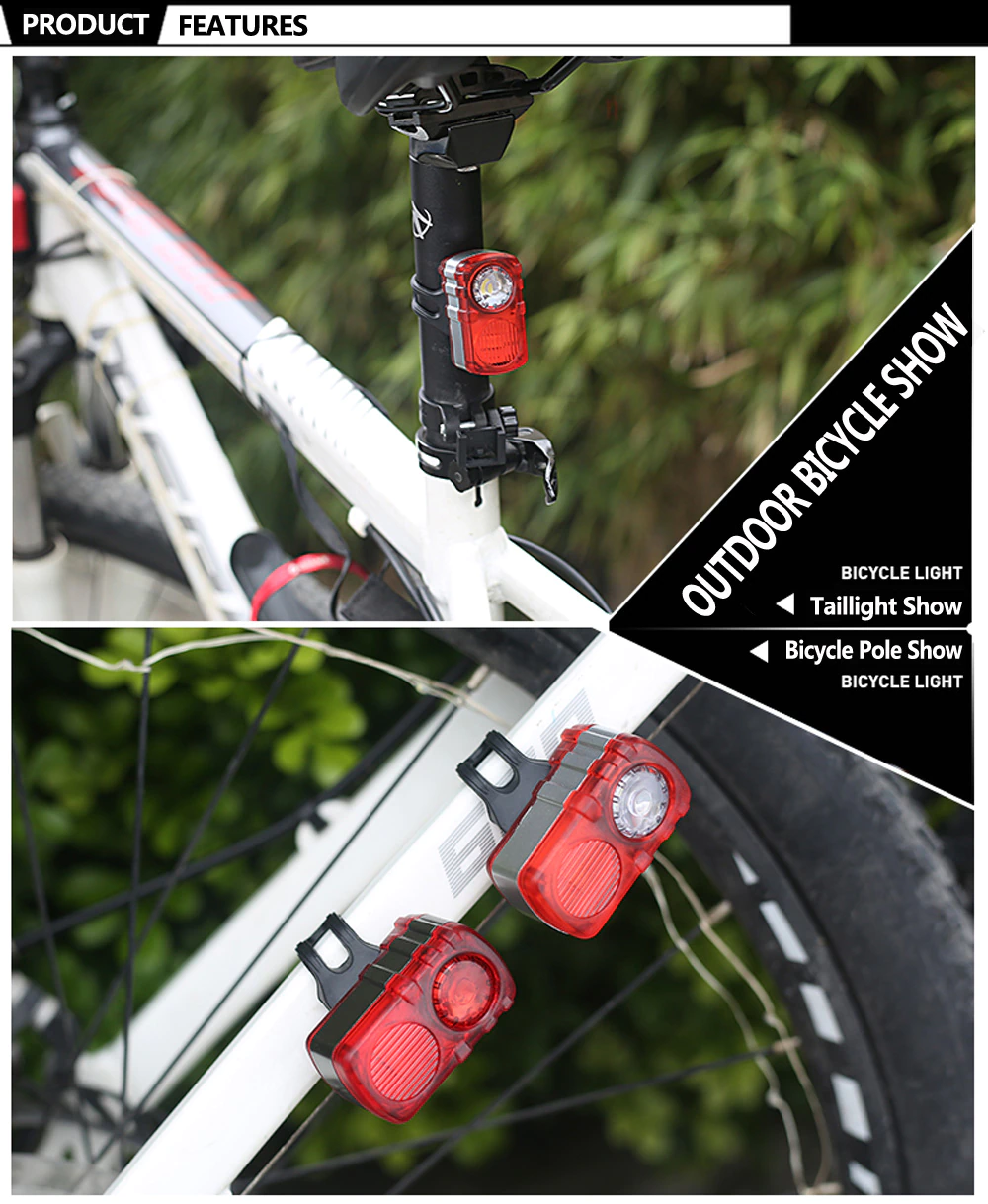 ไฟท้ายจักรยานเสือหมอบ เสือภูเขาแบบชาร์จ USB NQY รุ่น AQY-099