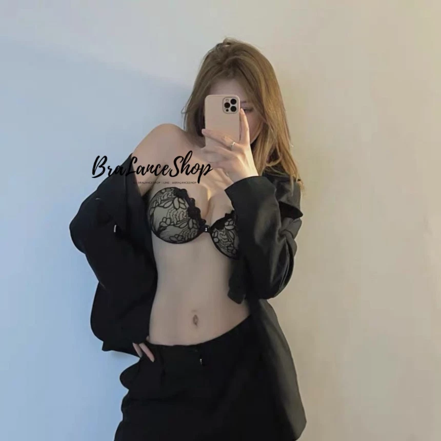 BLS✿J24 บรากาวลูกไม้ทรงกลม แถมสายล๊อคหลัง